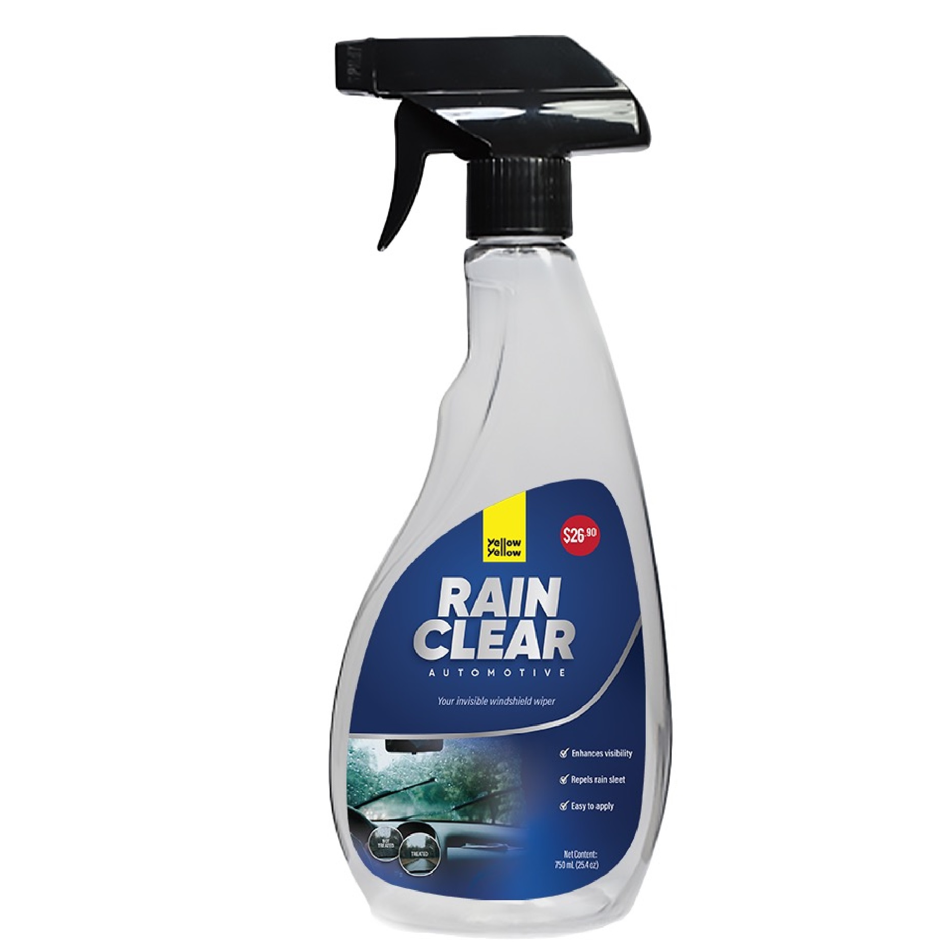 Yellowyellow RAIN CLEAR Automotive Wind Screen Spray 750ML